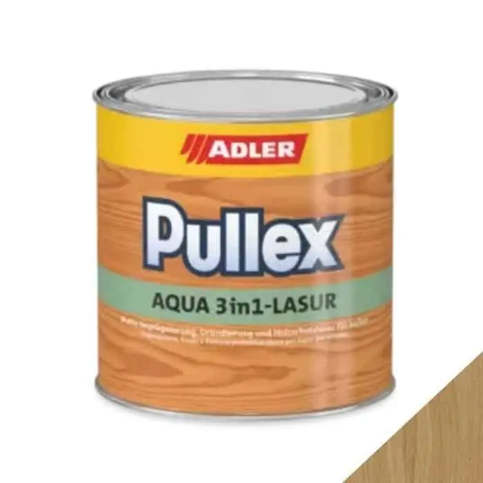 Koop Vandaag Impregnante Pullex Aqua 3in1 Adler per protezione legno esterno, opaco, a base acqua, latta 750 ml, finitura Rovere