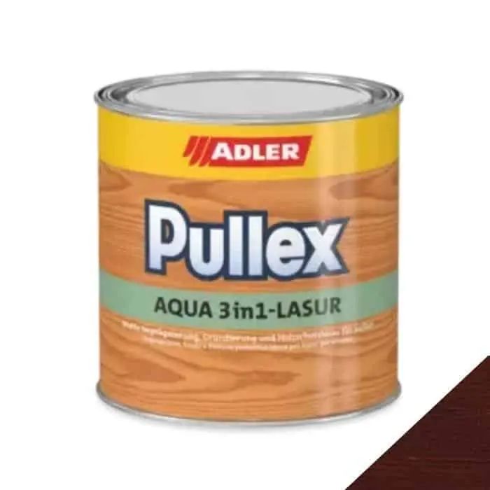 Bestel Nu Impregnante Pullex Aqua 3in1 Adler per protezione legno esterno, opaco, a base acqua, latta 2,5 L, finitura Palissandro