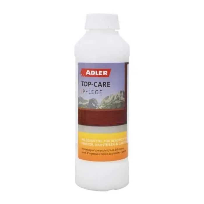 Laatste Versie Detergente Top Care Adler per manutenzione legno, a base acqua, idrorepellente, flacone 250 ml, colore Trasparente