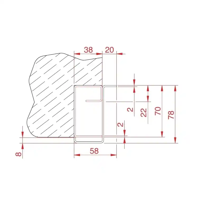 Tijdelijk Beschikbaar Alias falso telaio STANDARD per porta blindata a 1 anta, dimensioni 900x2400 mm