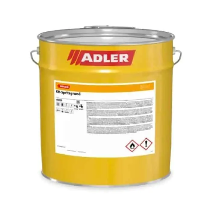 Direct Beschikbaar Fondo KH Spritzgrund Matt Adler per legno interno e esterno, sintetico al solvente, idrorepellente, latta 5 L, Incolore