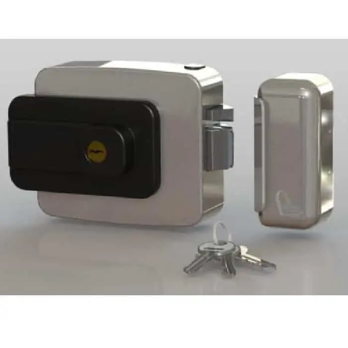 Snelle Levering Elettroserratura con chiave interna estrena Oltre Antipanic per cancelli, con cilindro fisso, entrata 50-70 mm, finitura Zincata