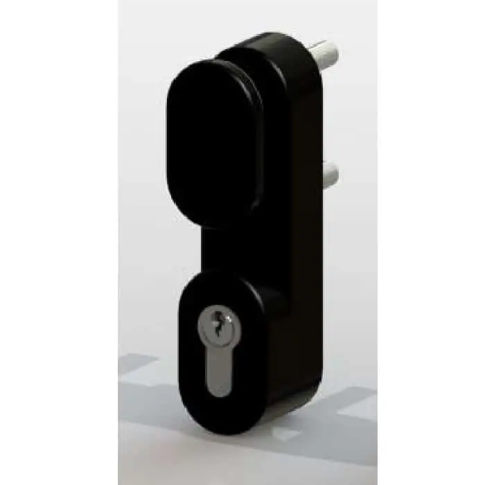 Lage Prijs Pomolo girevole con cilindro 1092P Antipanic per porta antipanico, con rosetta ovale, foro Yale, colore Nero