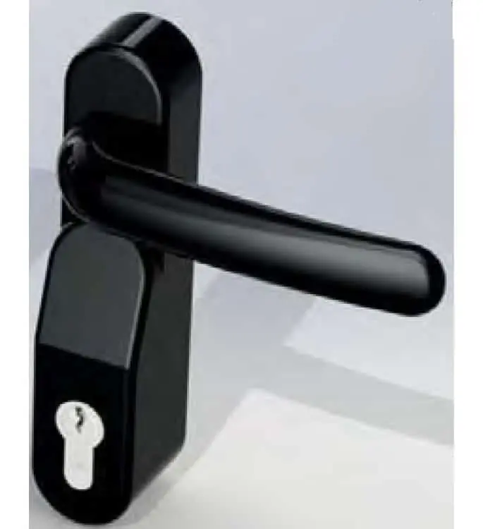 Bestseller Maniglia esterna con cilindro unico 1093 Antipanic per porta antipanico, con rosetta ovale, foro Yale, colore Nero