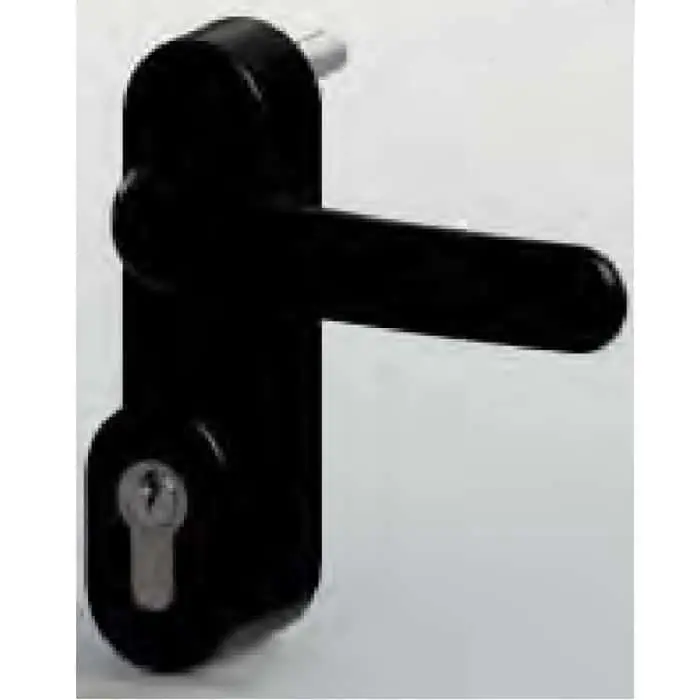Maniglia esterna con cilindro 1090 Antipanic per porta antipanico, con rosetta ovale, foro Yale, colore Nero Dagaanbieding