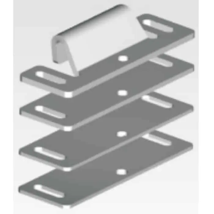 Incontro laterale per legno 490 4 Antipanic per porta antipanico, larghezza 26 mm, finitura Acciaio Verniciato Beperkte Voorraad