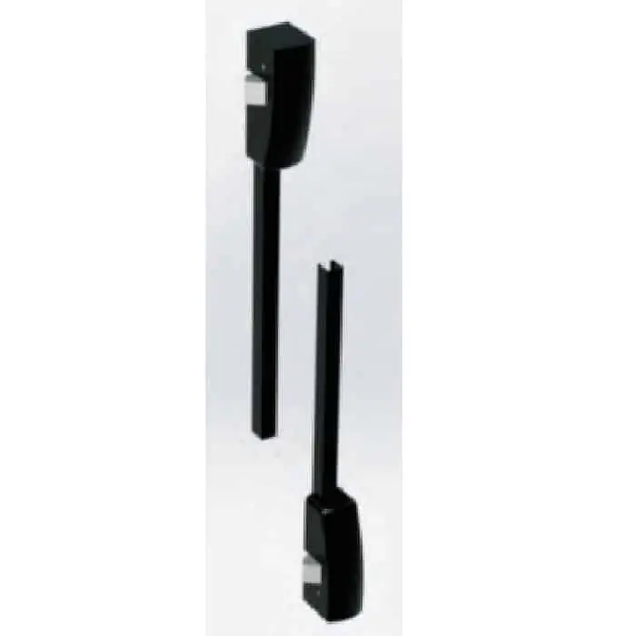 Hete Deal Kit asta e scrocco laterale 555 Unico Antipanic per maniglione antipanico, altezza totale 2635 mm, finitura Nero RAL 9005