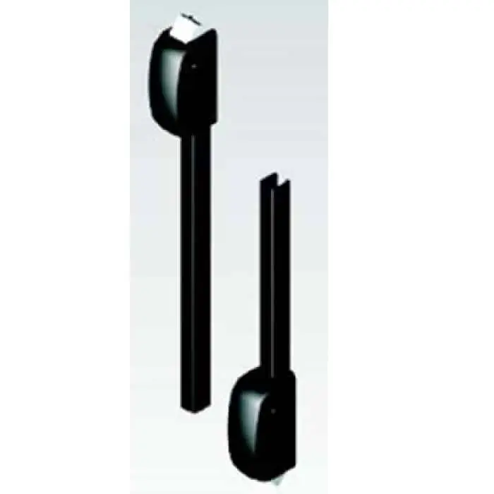 Betrouwbaar Kit asta e scrocco alto basso 550 Unico Antipanic per maniglione antipanico, altezza totale 2635 mm, finitura Nero RAL 9005
