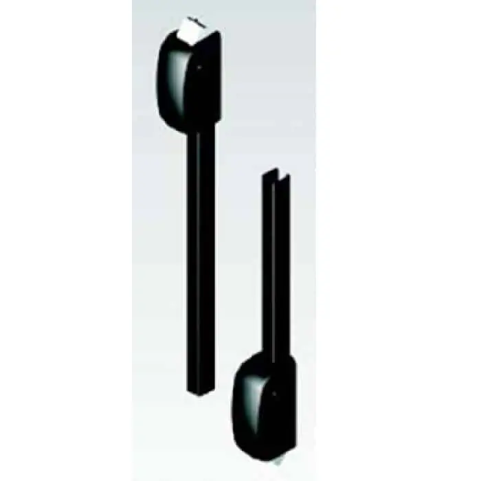 Kit asta e scrocco alto basso 450 Antipanic per maniglione antipanico, altezza totale 2635 mm, finitura Nero RAL 9005 Snelle Levering