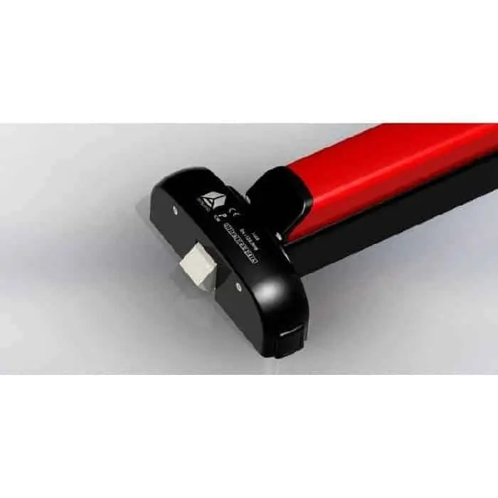 Modulo Push Bar 600 Antipanic per antipanico, reversibile, componibile, lunghezza 840 mm, finitura Nero e Rosso Betrouwbaar