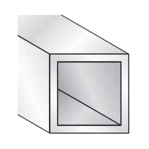 Exclusieve Aanbieding Profilo a tubo quadro Algo, dimensione 20x20x1,3 mm, lunghezza 2000 mm, Alluminio finitura Argento Anodizzato