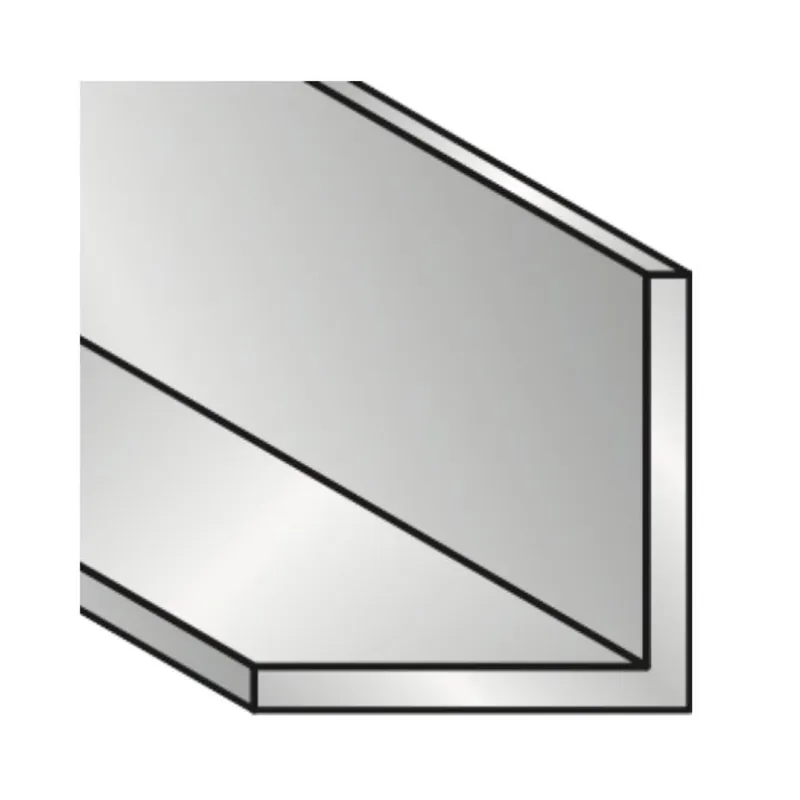 Finale Uitverkoop Profilo angolare Algo, dimensione 20x20x1 mm, lunghezza 2000 mm, Alluminio finitura Argento Anodizzato