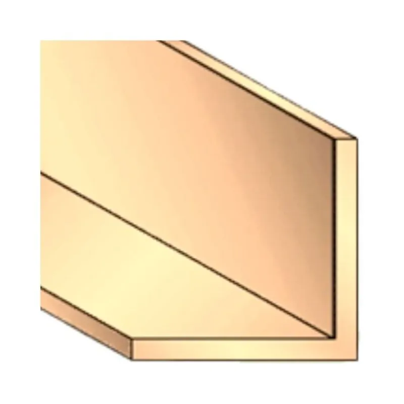 Fabrieksprijs Profilo angolare Algo, dimensione 20x20x1 mm, lunghezza 2000 mm, Alluminio finitura Alpax Oro