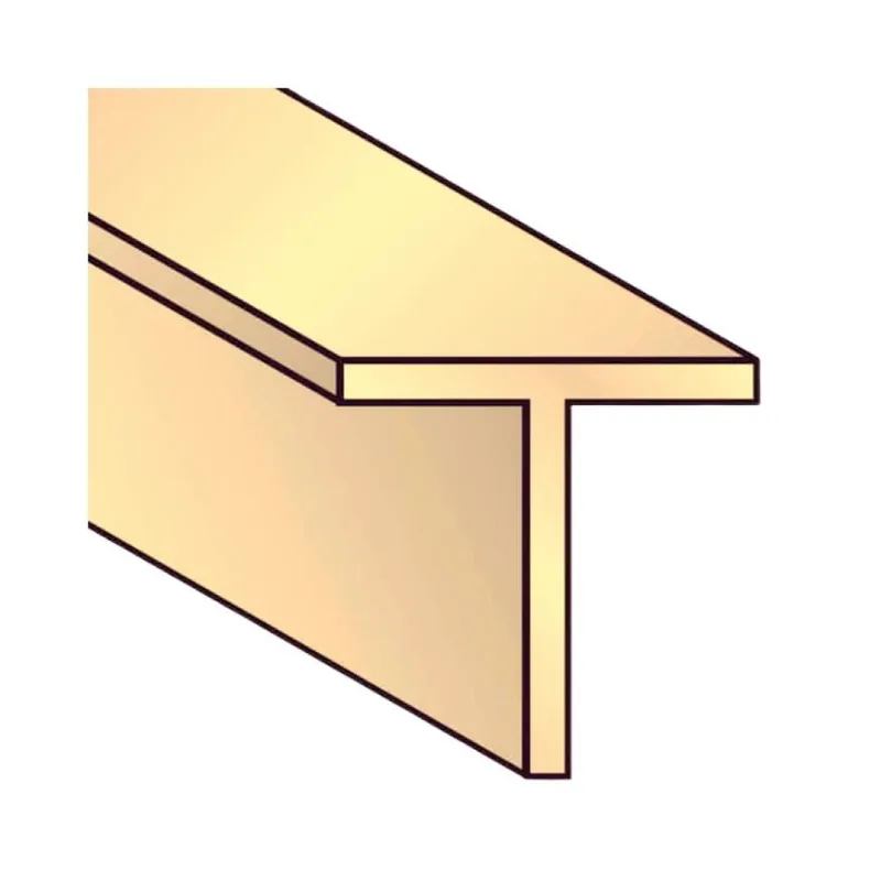 Laatste Kans Profilo a T Algo, dimensione 25x25x1,3 mm, lunghezza 2000 mm, Alluminio finitura Alpax Oro