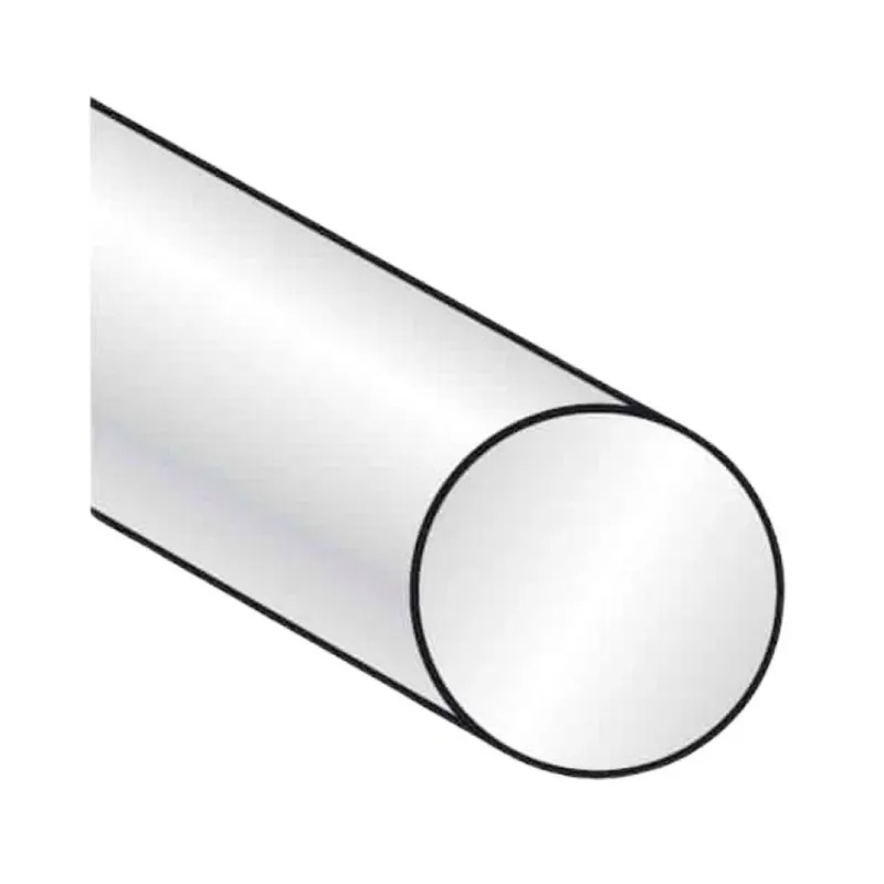 Profilo tondo pieno Algo, dimensione 6 mm, lunghezza 2 mt, Alluminio Argento Anodizzato Op = Op