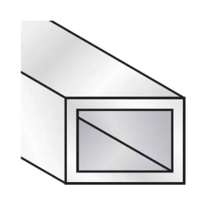 Seizoensaanbieding Profilo a tubo rettangolare Algo, dimensione 30x15x1,3 mm, lunghezza 2000 mm, Alluminio finitura Argento Anodizzato