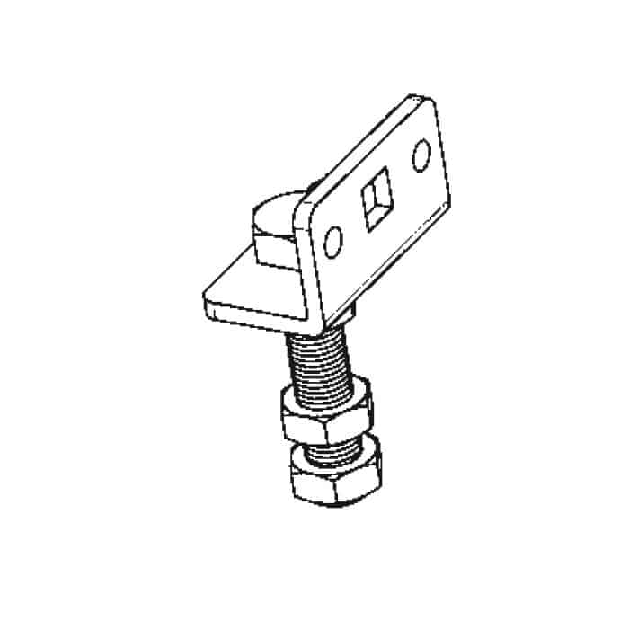 Gratis Retour Staffa Asa Motor con perno, per innesto diretto su murature, motore testa standard, diametro 10 mm