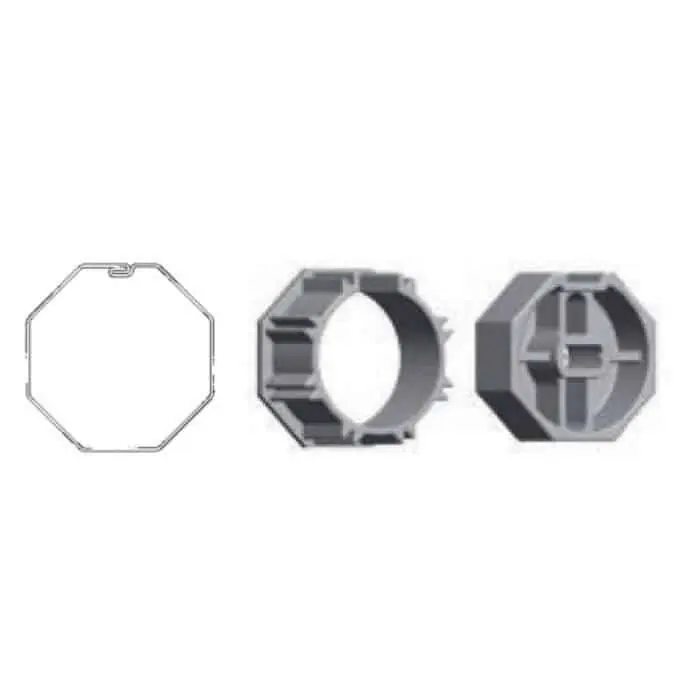 Adattatore Asa Motor per tubo ottagonale per avvolgibile diametro 45 mm, diametro 60 mm, materiale Metallo Exclusieve Aanbieding