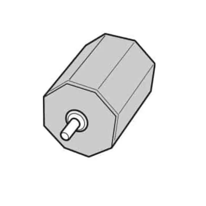 Fondello Asa Motor per tubo ottagonale per avvolgibile 50 mm, perno tondo, diametro 70 mm, materiale Plastica Rechtstreeks Van De Fabrikant