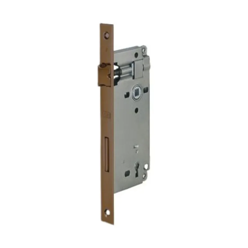 Merkproduct Serratura Patent incasso B00592 Agb per porta da interni, entrata 35 mm, interasse 90 mm, bordo quadro 238x22 mm, Acciaio finitura Bronzato Verniciato