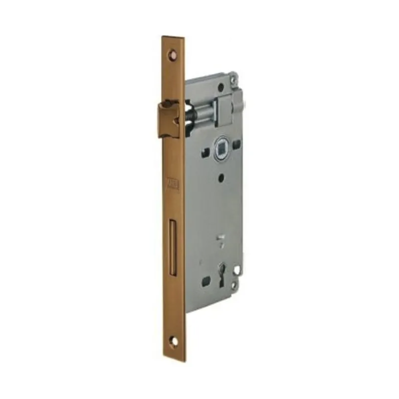 Serratura Patent incasso B00592 Agb per porta da interni, entrata 25 mm, interasse 90 mm, bordo quadro 238x22 mm, Acciaio finitura Bronzato Verniciato Alleen Vandaag