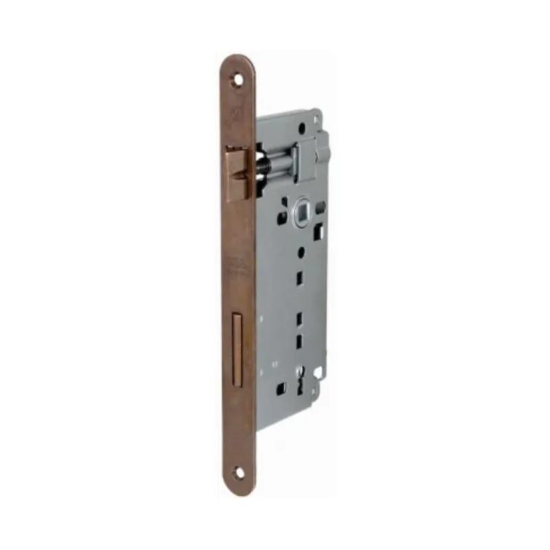 Serratura Patent incasso B00591 Agb per porta da interni, entrata 60 mm, interasse 90 mm, bordo tondo 238x22 mm, Acciaio finitura Bronzato Gereduceerde Prijs