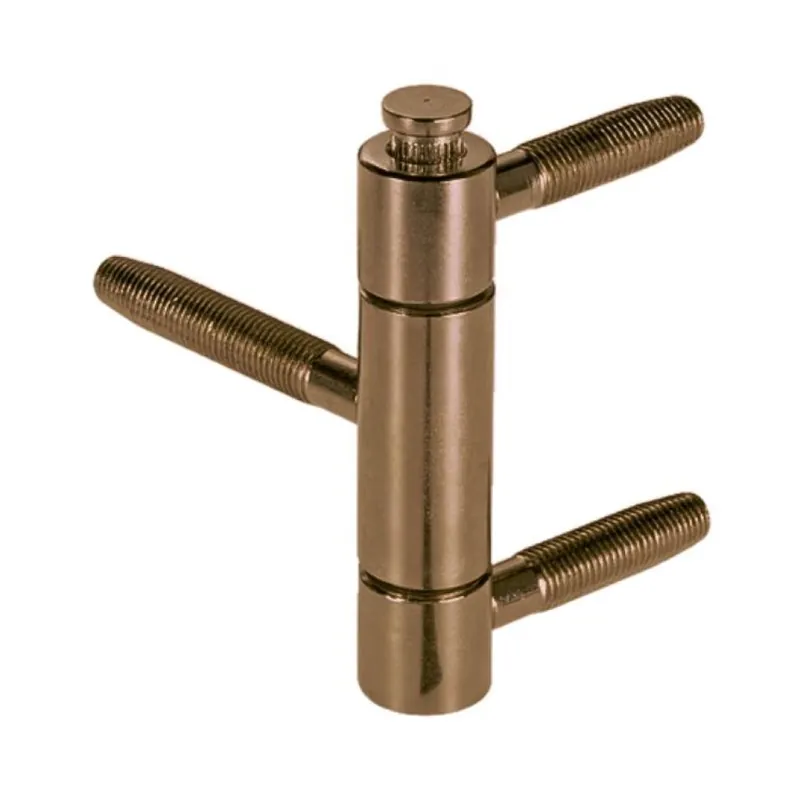 Cerniera Tria Maxi E00170 AGB per porta in legno, diametro 20 mm, altezza 87,5 mm, 3 gambi da 45-60 mm, Acciaio finitura Bronzato Bestseller