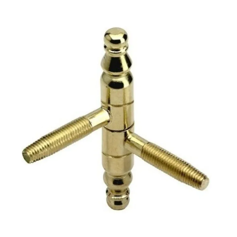Veilige Betaling Cerniera barocco E00131 AGB per porte in legno, diametro 14 mm, altezza 90,5 mm, Acciaio finitura Ottonato Verniciato