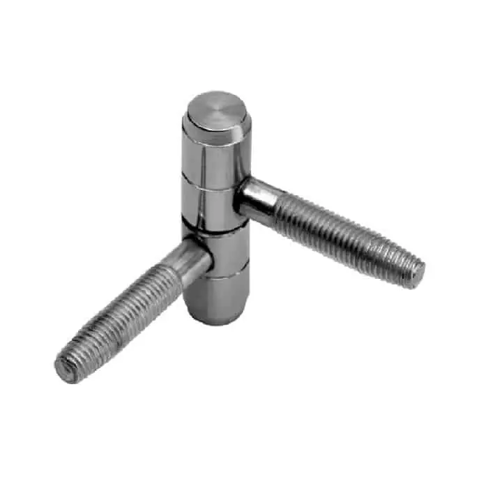 Lage Kosten Cerniera E00119.13.15 AGB 119 per finestra in legno, parte Maschio, 2 gambi, diametro 13 mm, finitura Zinco Silver