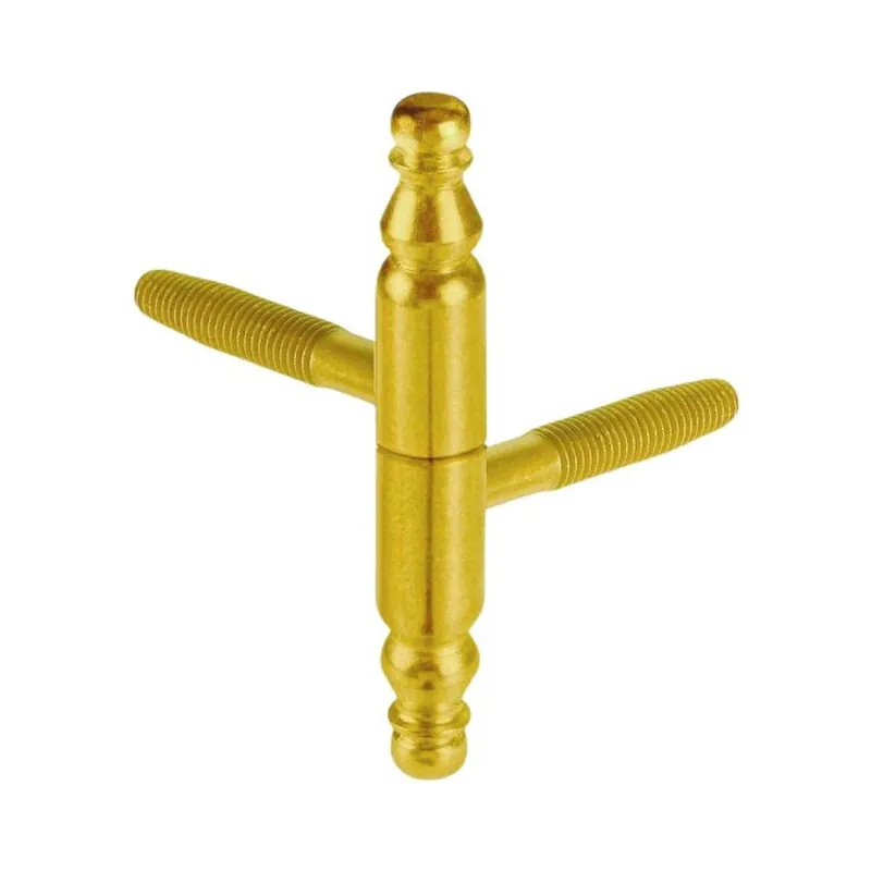 Flitsaanbieding Cerniera barocco E00132 AGB per porte in legno, diametro 13 mm, altezza 87,5 mm, Acciaio finitura Ottonato Verniciato