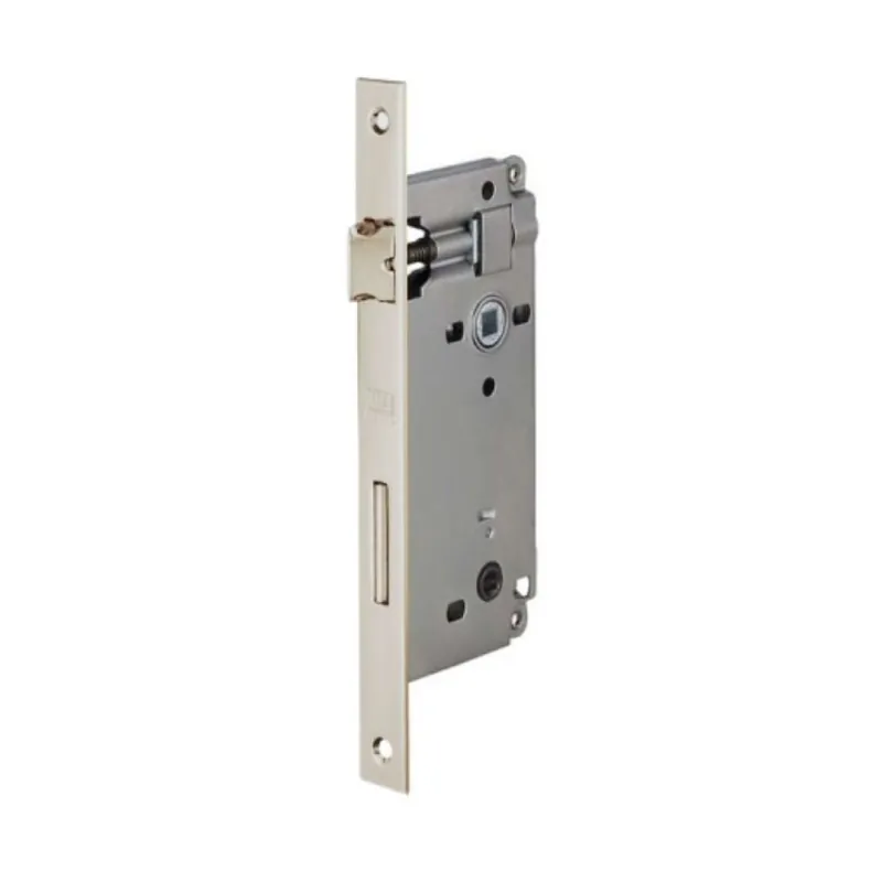 Serratura Patent Wc incasso B00596 Agb per porta da bagno, entrata 50 mm, interasse 90 mm, bordo quadro 238x22 mm, Acciaio finitura Nichelato Favoriet