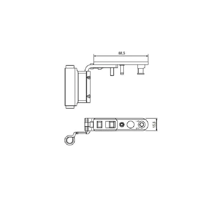 Articolazione superiore A51007.36.01 Artech AGB per serramento in Pvc o Alluminio, Destro, interasse 13 mm, battuta 20 mm. Acciaio finitura Argento Actieprijs