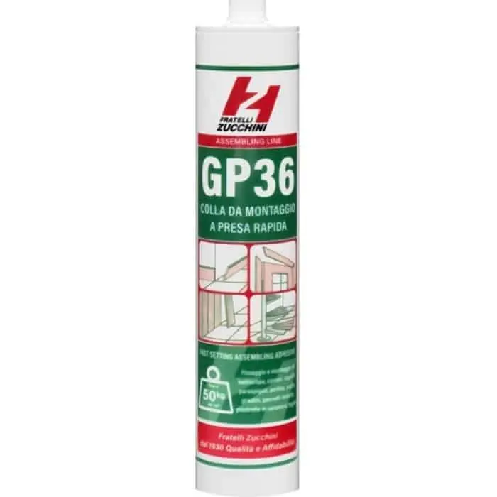 Adesivo GP F.lli Zucchini, per elementi decorativi effetto ventosa, gomma sintetica, cartuccia 310 mm, finitura Beige Premium