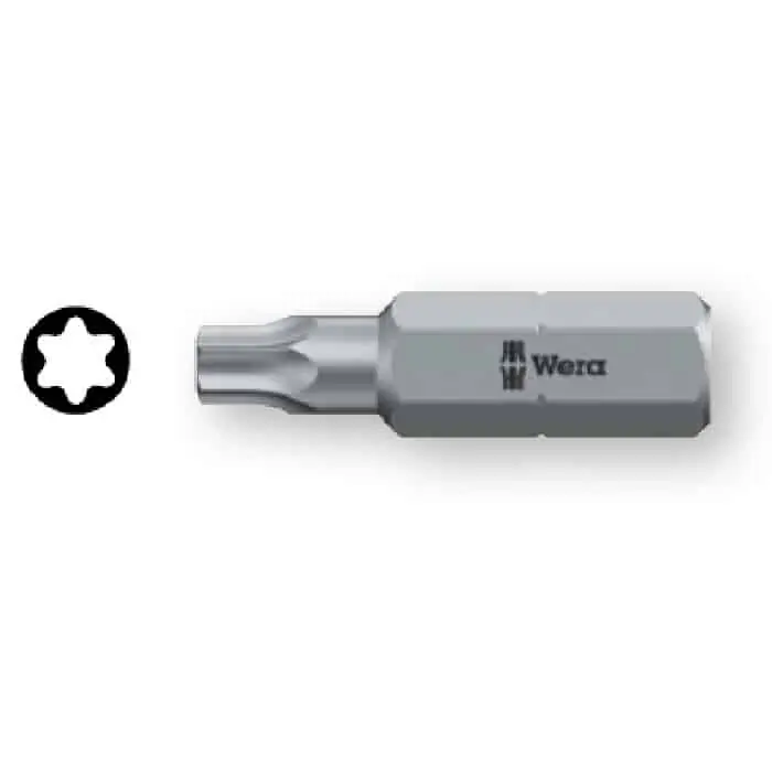 Inserto TORX 867/1 Wera, con codolo esagonale da 1/4, per vite ad incavo TORX 40, lunghezza lama 25 mm Gratis Retour