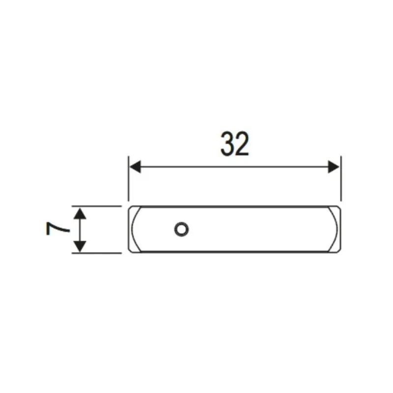 Koopje Quadro A50181.00.29 AGB per deviatore coprigiunto, dimensioni 7x32 mm, asse 13 mm, Acciaio finitura Zincato
