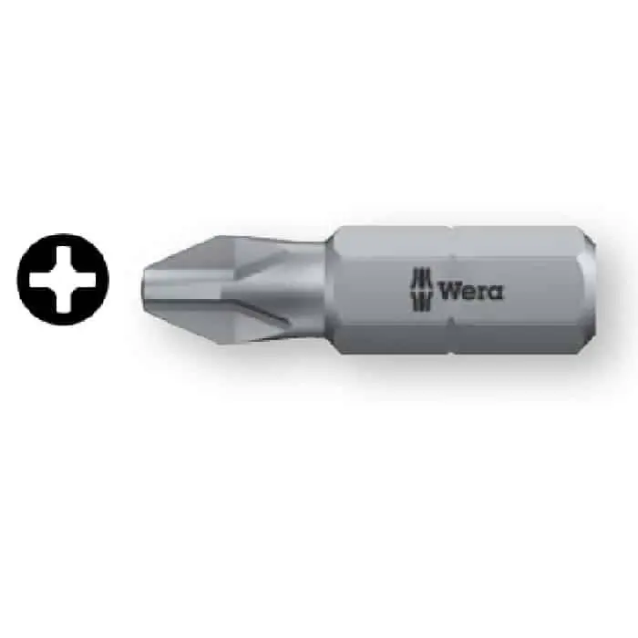 Snelle Levering Inserto a croce 851/1 Z Wera, con codolo esagonale da 1/4, per vite Phillips 2, lunghezza lama 50 mm