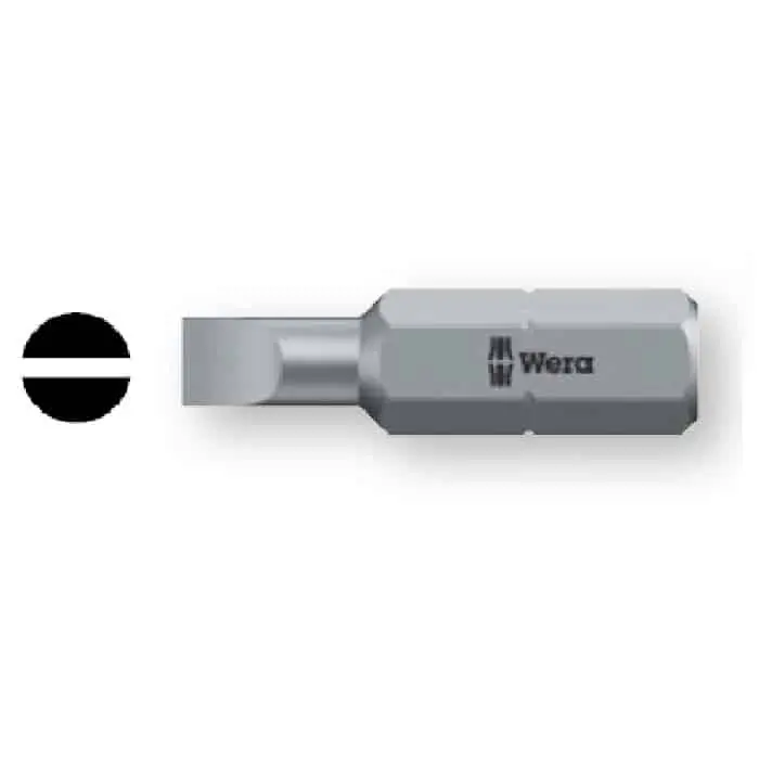 Voordeelprijs Inserto a taglio 800/1 Z Wera, con codolo esagonale da 1/4, spessore punta 0,6 mm, larghezza punta 4,5 mm, lunghezza lama 39 mm