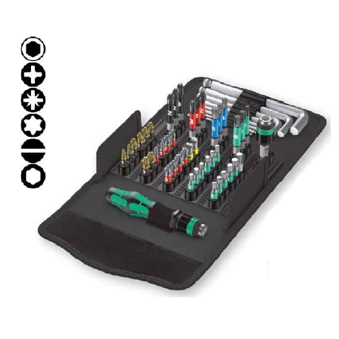Weekendaanbieding Kit compatto di avvitamento Kraftform Kompakt 100 Wera, con 52 utensili