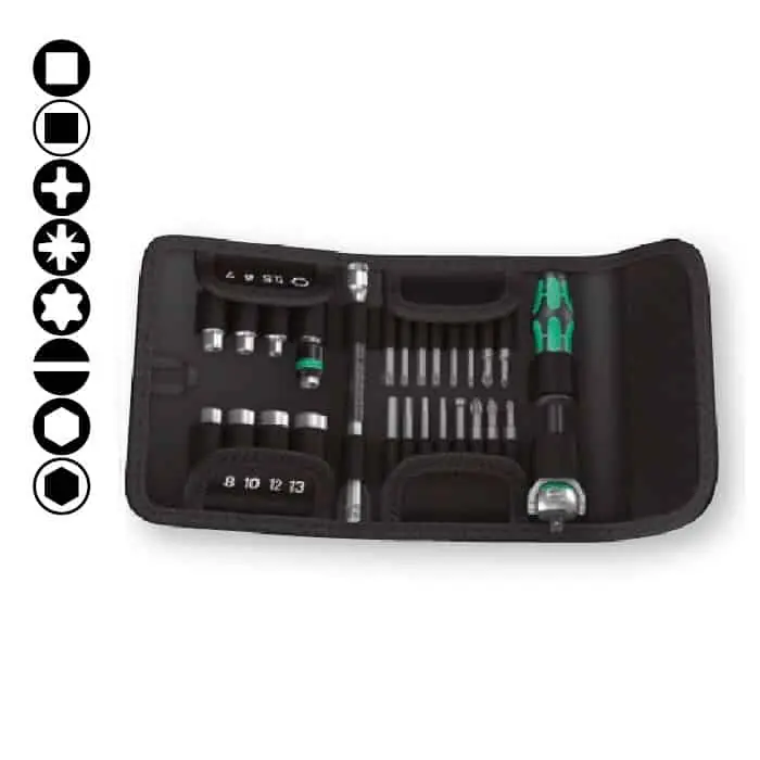 Kit di avvitamento Kraftform Kompakt Zyklop Speed Wera, con 26 utensili Meest Verkocht