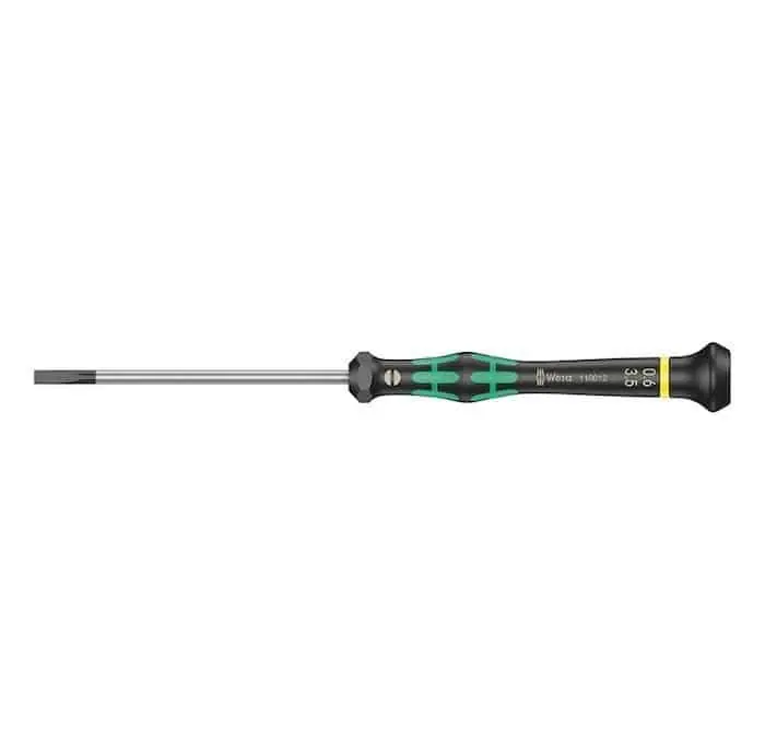 Koop Vandaag Giravite a taglio Kraftform Micro Wera, per elettronica, dimensioni 3,5x80 mm, contrassegno Giallo