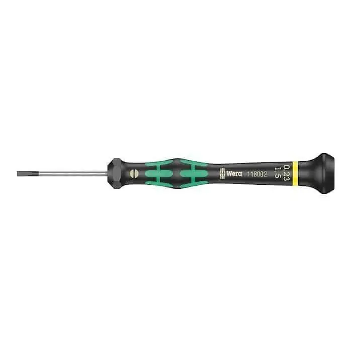 Giravite a taglio Kraftform Micro Wera, per elettronica, dimensioni 1,5x40 mm, contrassegno Giallo Merkproduct