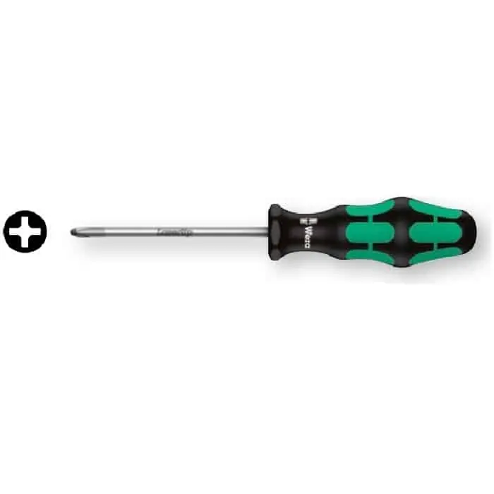 Cacciavite a croce 350 PH Wera, per vite Phillips 0, lunghezza lama 60 mm, colore Cromo-Nichel opaco Betaalbaar
