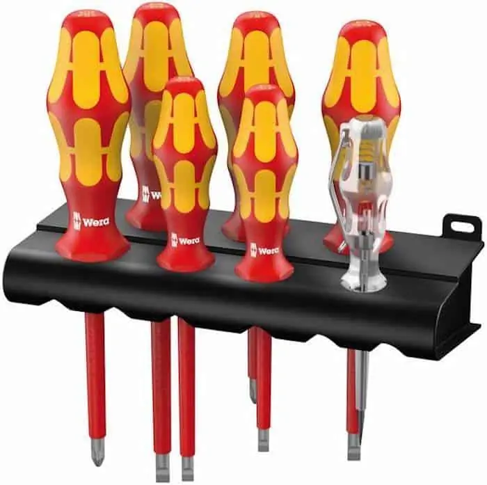 Beperkte Voorraad Assortimento Giravite Kraftform Plus serie 100 Wera 160 i/7, per elettricista, con cercafase e supporto