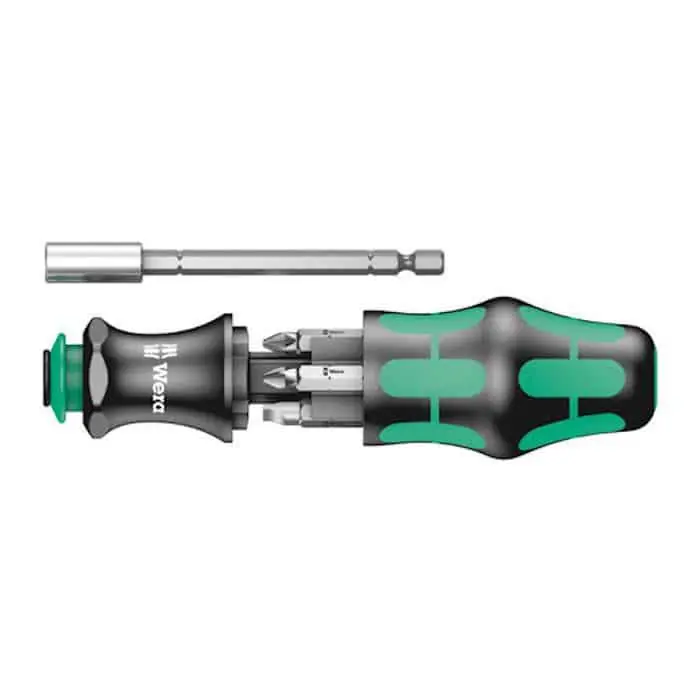 Betrouwbaar Giravite Kraftform Kompakt 28 Wera per officina e meccanica, lama a baionetta, 6 inserti, colore Cromo Nichel Opaco