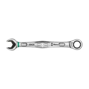 Chiave Joker Wera combinata a cricchetto, per vite e dado esagonale, dimensioni 13x177 mm, richiamo 30°, contrassegno Verde Flitsaanbieding