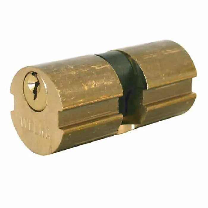 Cilindro tondo Welka per serratura, leva centrale, diametro 22 mm, lunghezza 54 mm (22+22 mm) Hoge Kwaliteit