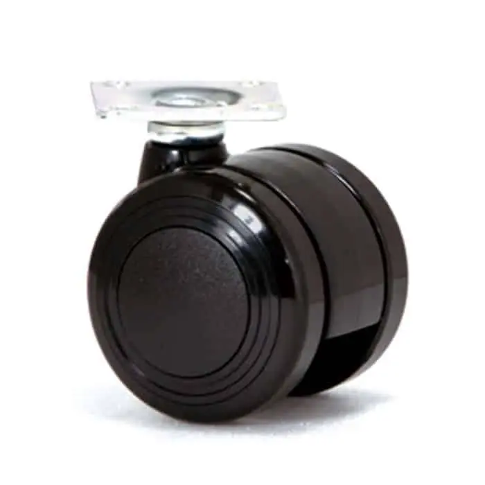 Ruota girevole AVO Valsecchi 172 nera su piastra, materiale nylon e poliammide, diametro 40 mm, altezza 50 mm Aanbieding
