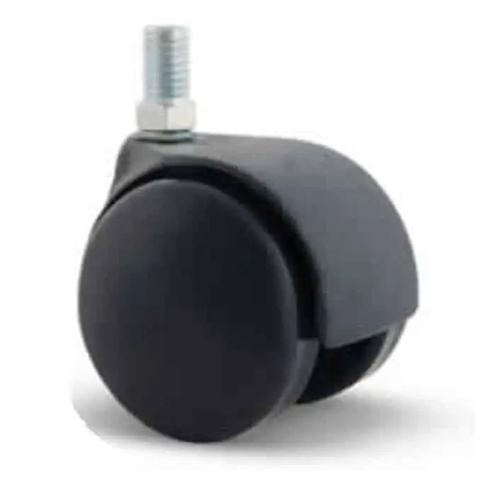 Ruota girevole AVO Valsecchi 164 B con perno, materiale termoplastica nera, diametro 50 mm, altezza 66 mm Voordeelprijs