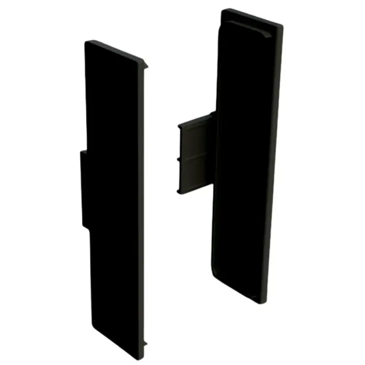 Express Levering Set tappi terminali 81/G39.AT3 Volpato per profilo gola G39, montaggio interno, materiale plastica, finitura Nero