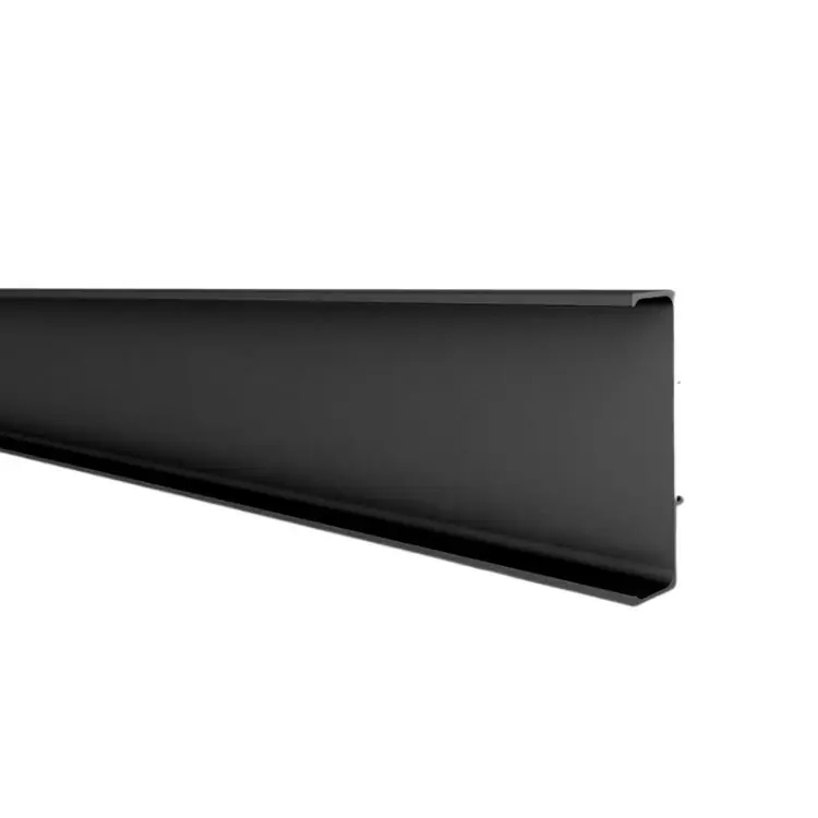 Profilo Gola 80/G39 Volpato per mobile cucina, dimensione 66,2x17 mm, lunghezza asta 4200 mm, materiale Alluminio Anodizzato Nero Spazzolato Op = Op